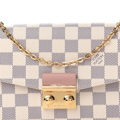 Louis Vuitton Damier Azur Croisette Chain Wallet Rose Ballerine 10 of 10