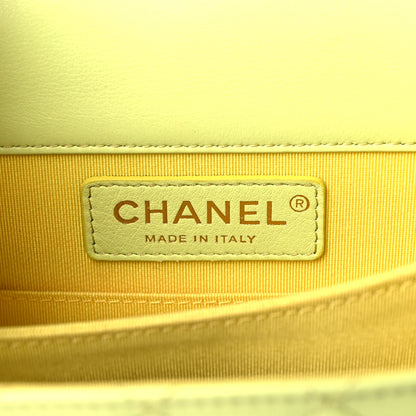 Chanel Calfskin Quilted North South Boy Flap Light Green 6 of 10