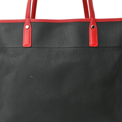 MCM Visetos Shopper Tote Beige Red 11 of 17
