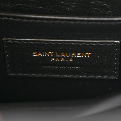 Saint Laurent Calfskin Mini Classic Monogram Cassandra Top Handle Black 6 of 12