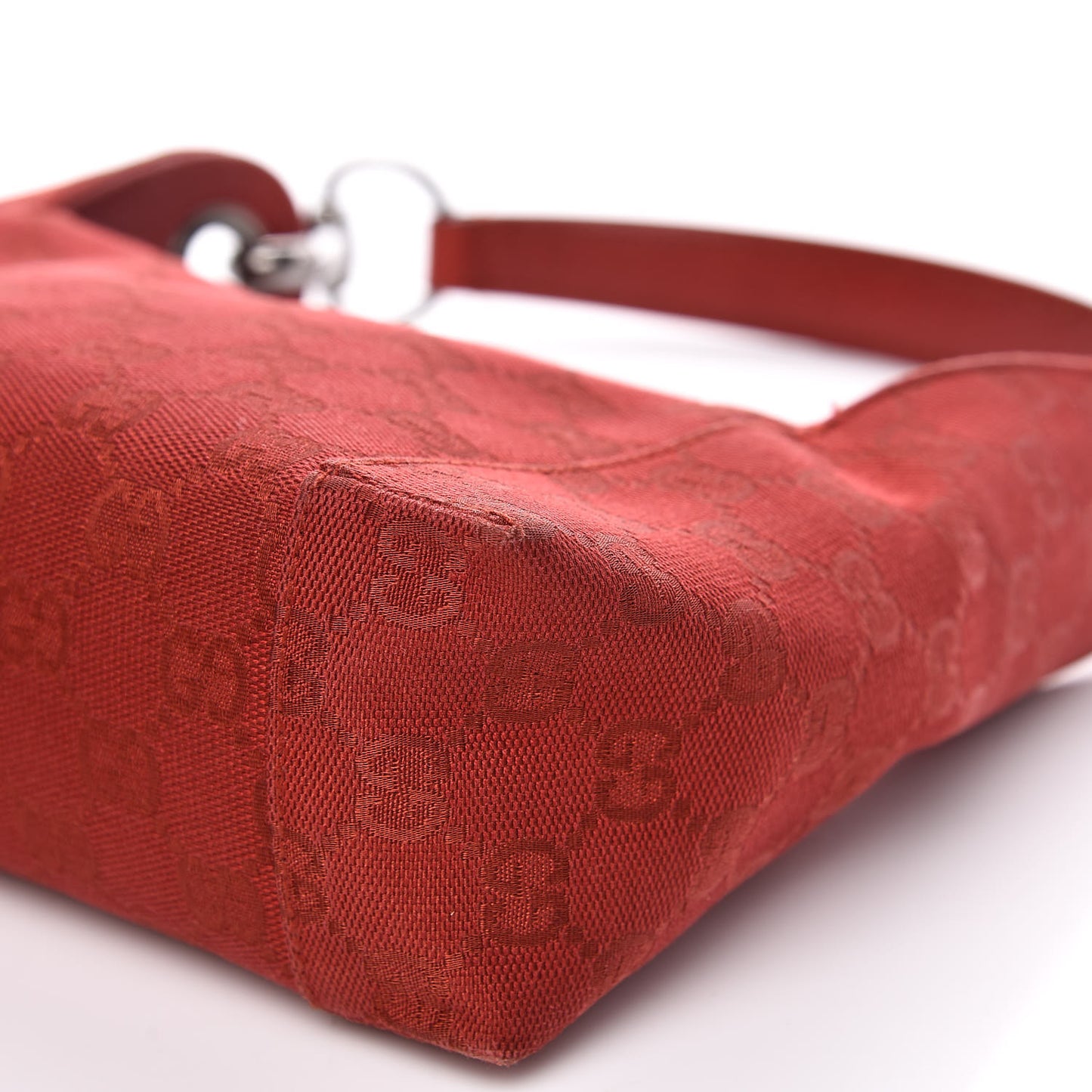Monogram Small Hobo Red