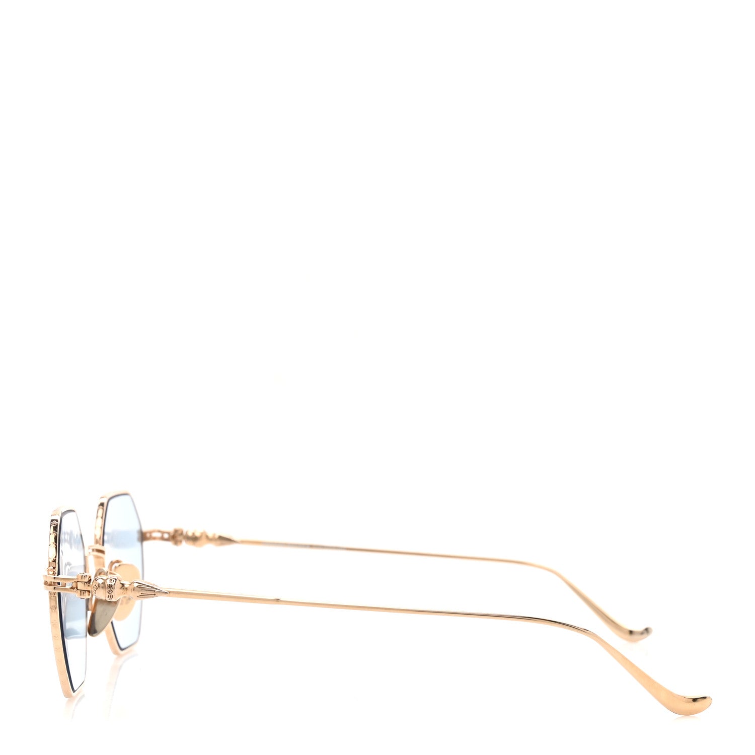 Chrome Hearts Metal Evaculation Sunglasses Gold Blue 3 of 8