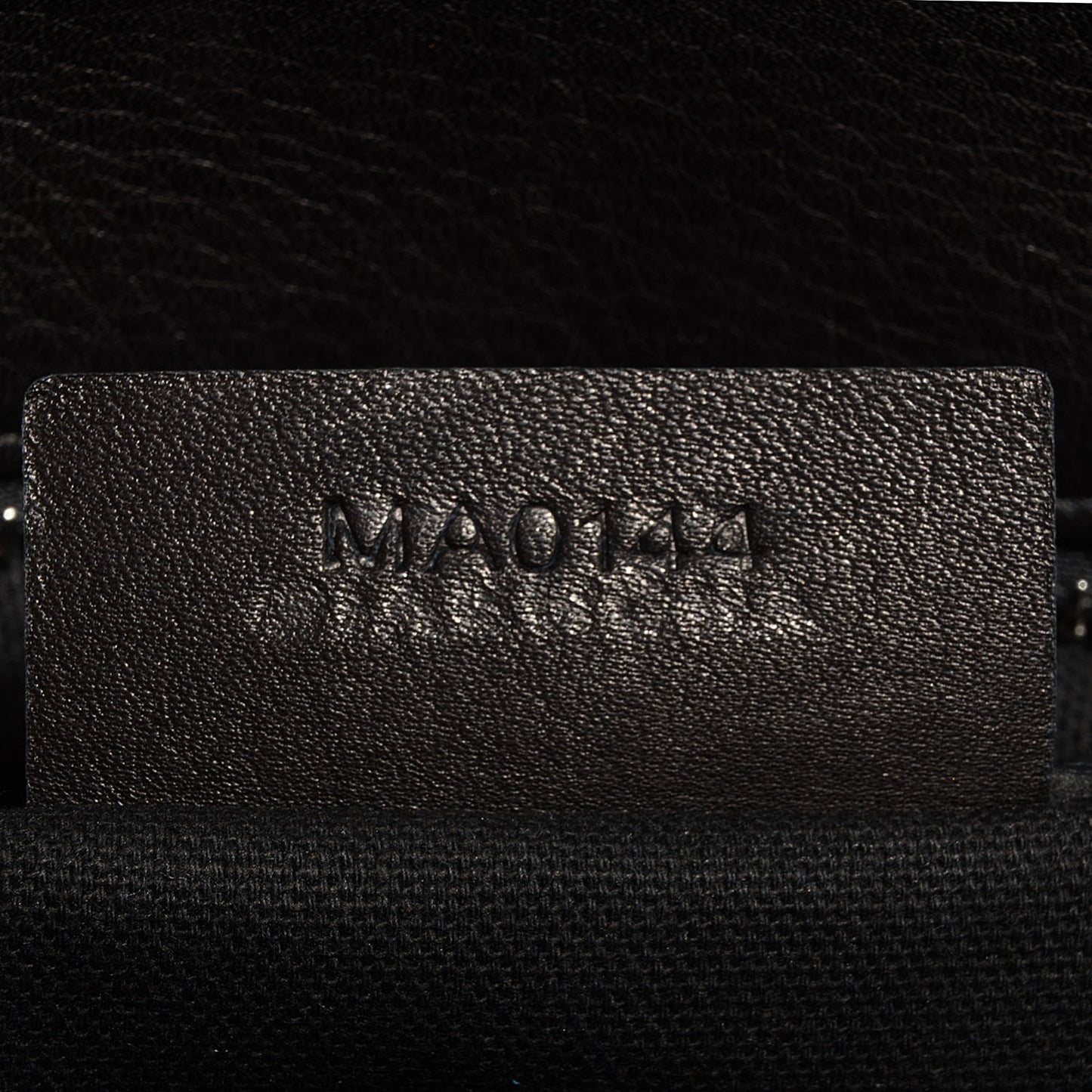 Textured Calfskin Small Pandora Pure Flap Bag Black