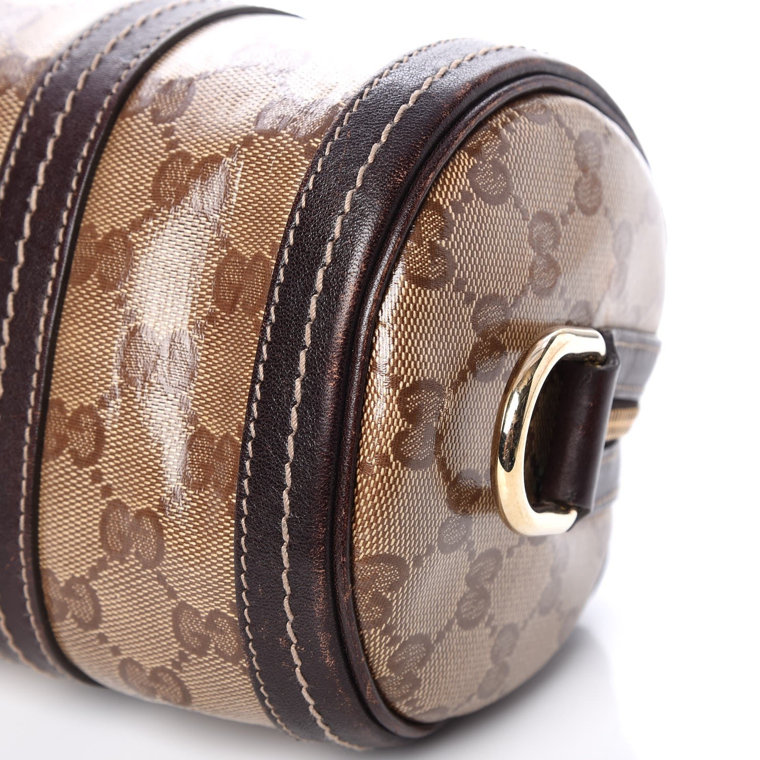 Gucci Crystal Monogram Duchessa Boston Tote Bag Brown 9 of 10