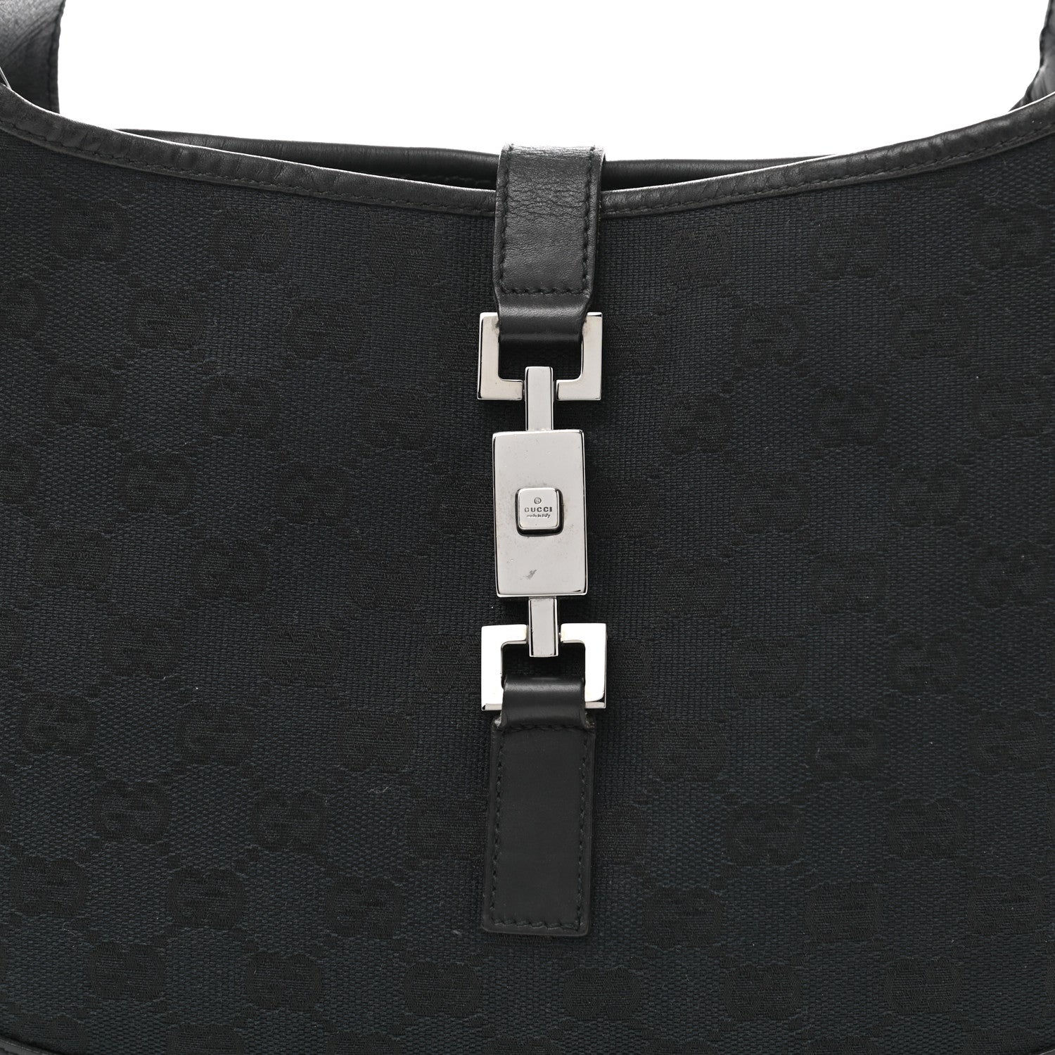 Gucci Monogram Jackie O Hobo Black 9 of 15