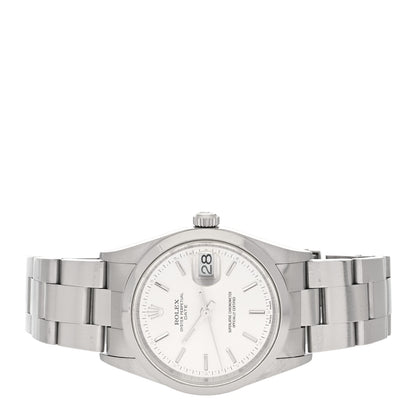 Rolex Stainless Steel 34mm Oyster Perpertual Date Watch Silver 15200 2 of 4