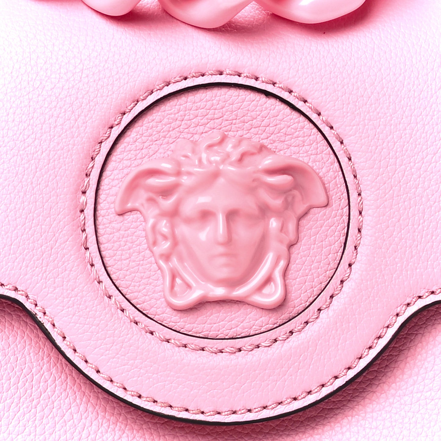 Grained Calfskin Small La Medusa Bag Pink