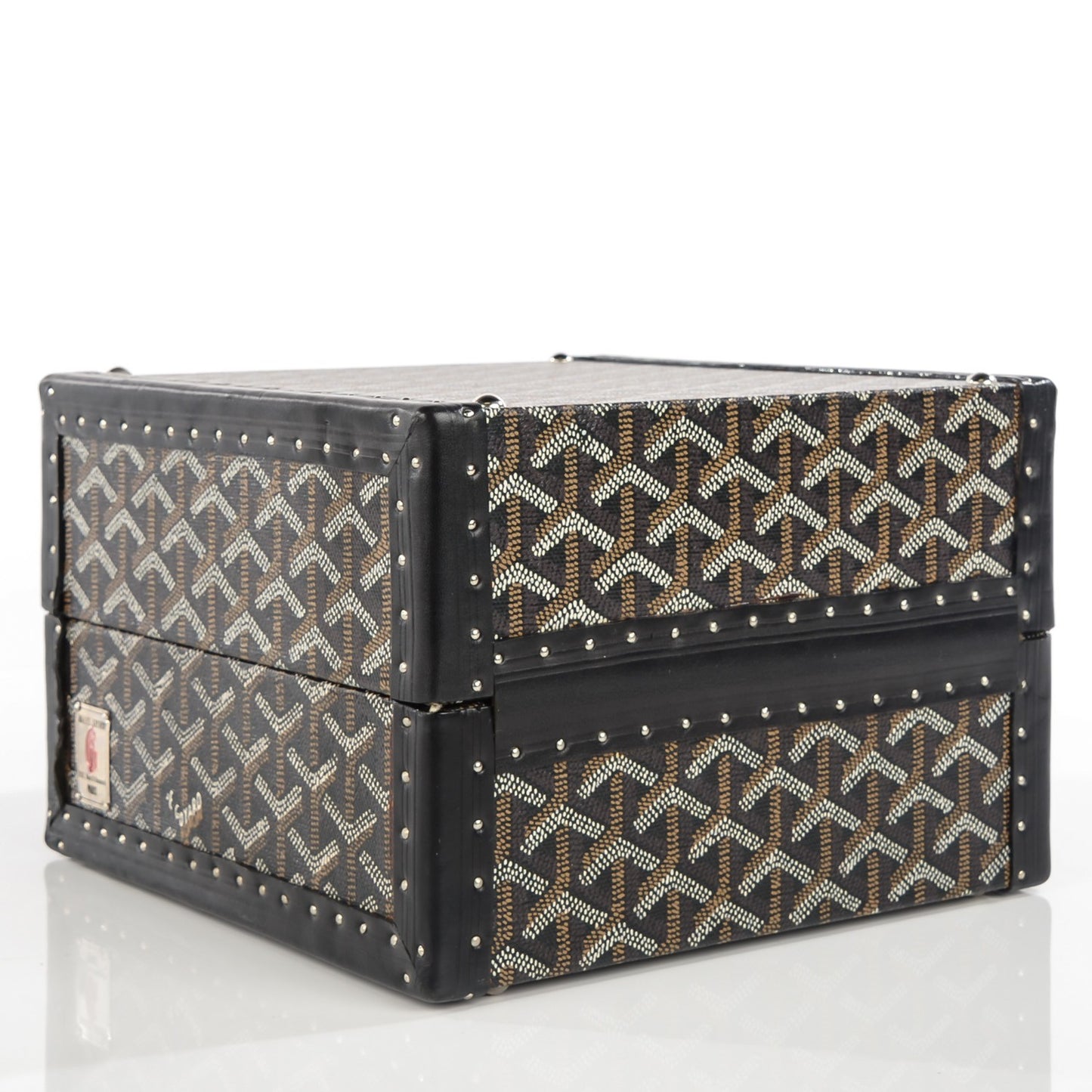 Goyardine Travelling Pet Bowl Carrier 22 Black