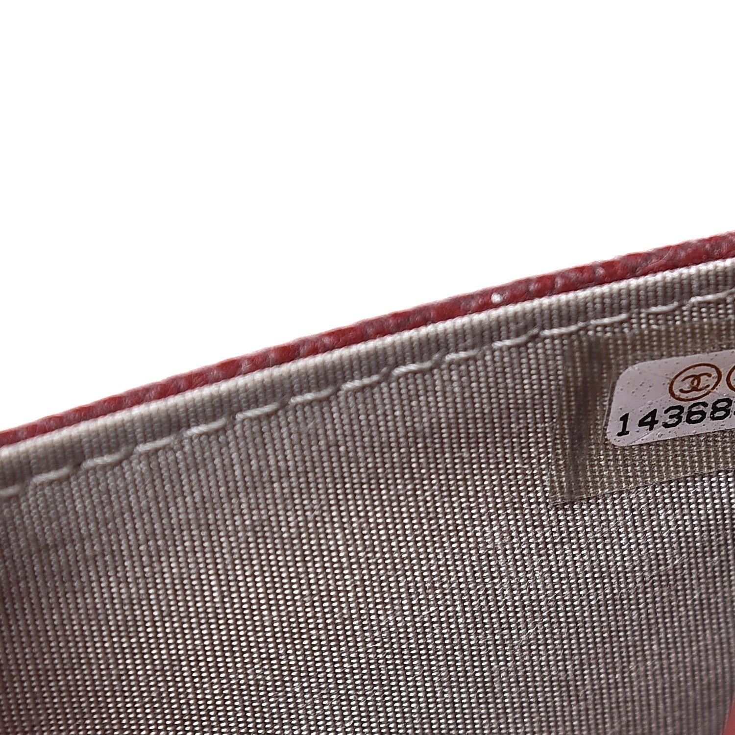 Chanel Caviar Timeless CC Wallet on Chain WOC Dark Red 7 of 16
