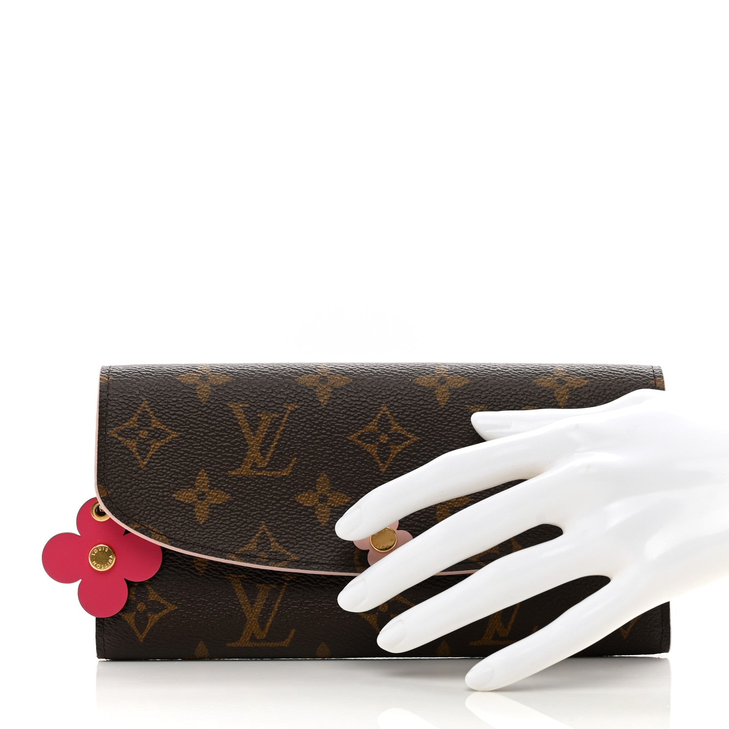 Louis Vuitton Monogram Bloom Flower Emilie Wallet Fuchsia 2 of 8