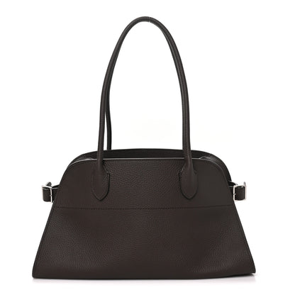 The Row Matte Grained Calfskin Margaux Shoulder 12 Deep Brown 1 of 8