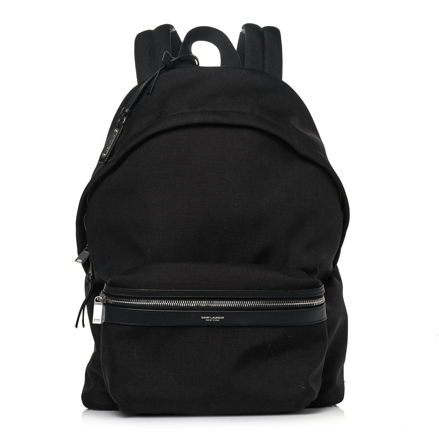 Saint Laurent Canvas City Backpack Black 1 of 14