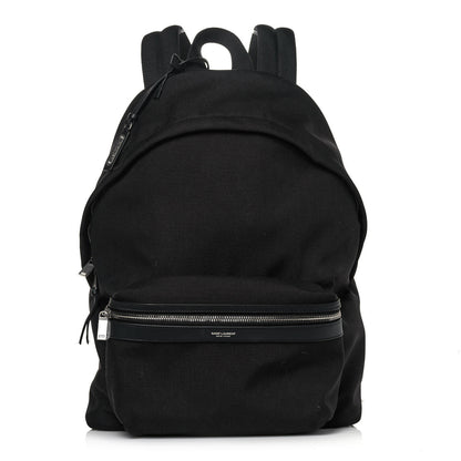 Saint Laurent Canvas City Backpack Black 1 of 14