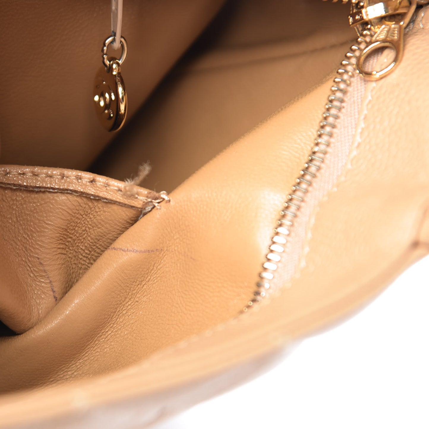 Caviar Quilted Medallion Tote Beige