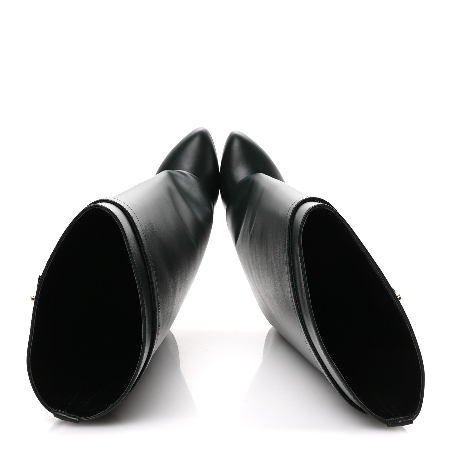 Givenchy Calfskin Shark Lock Pant Boots 40 Green Forest 2 of 7