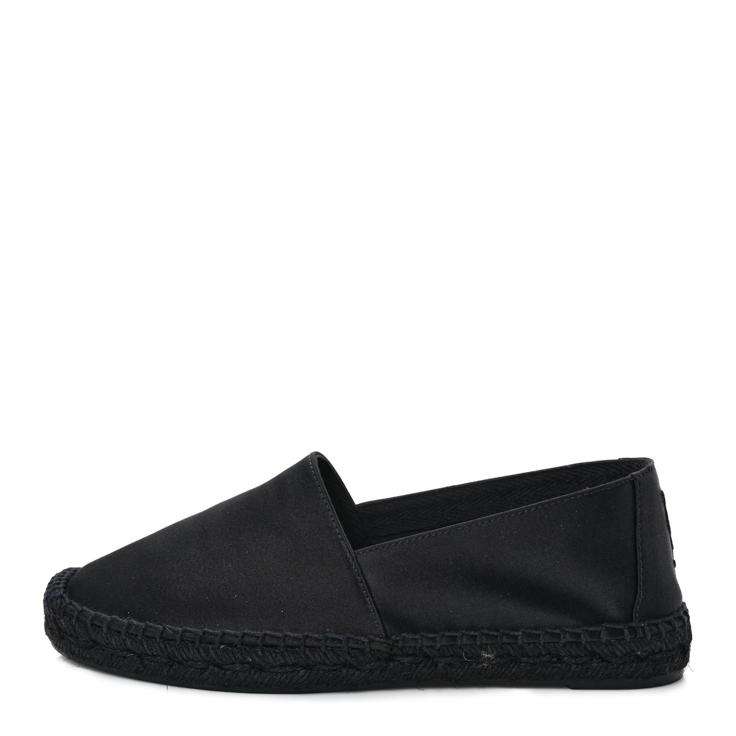 Crepe Satin Elba Espadrilles 38.5 Black