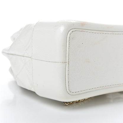 Chanel Patent Goatskin Quilted Small Gabrielle Backpack White 8 of 13