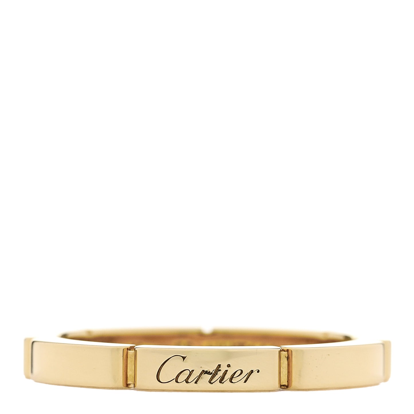 18K Yellow Gold 2.5mm Maillon Panthere Wedding Band Ring 55 7.25