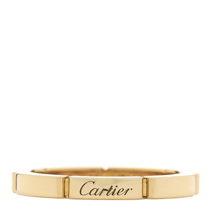 Cartier 18K Yellow Gold 2.5mm Maillon Panthere Wedding Band Ring 55 7.25 1 of 5