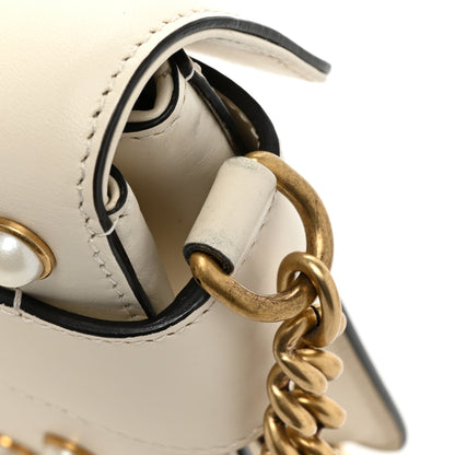 Gucci Nappa Pearl Studded Mini Queen Margaret Broadway Shoulder Bag Mystic White 13 of 13