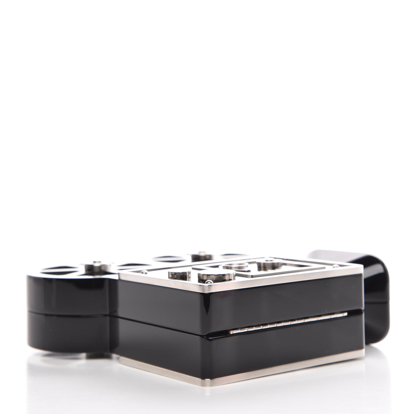 Plexiglass Crystal Buonasera Film Projector Minaudiere Clutch Black