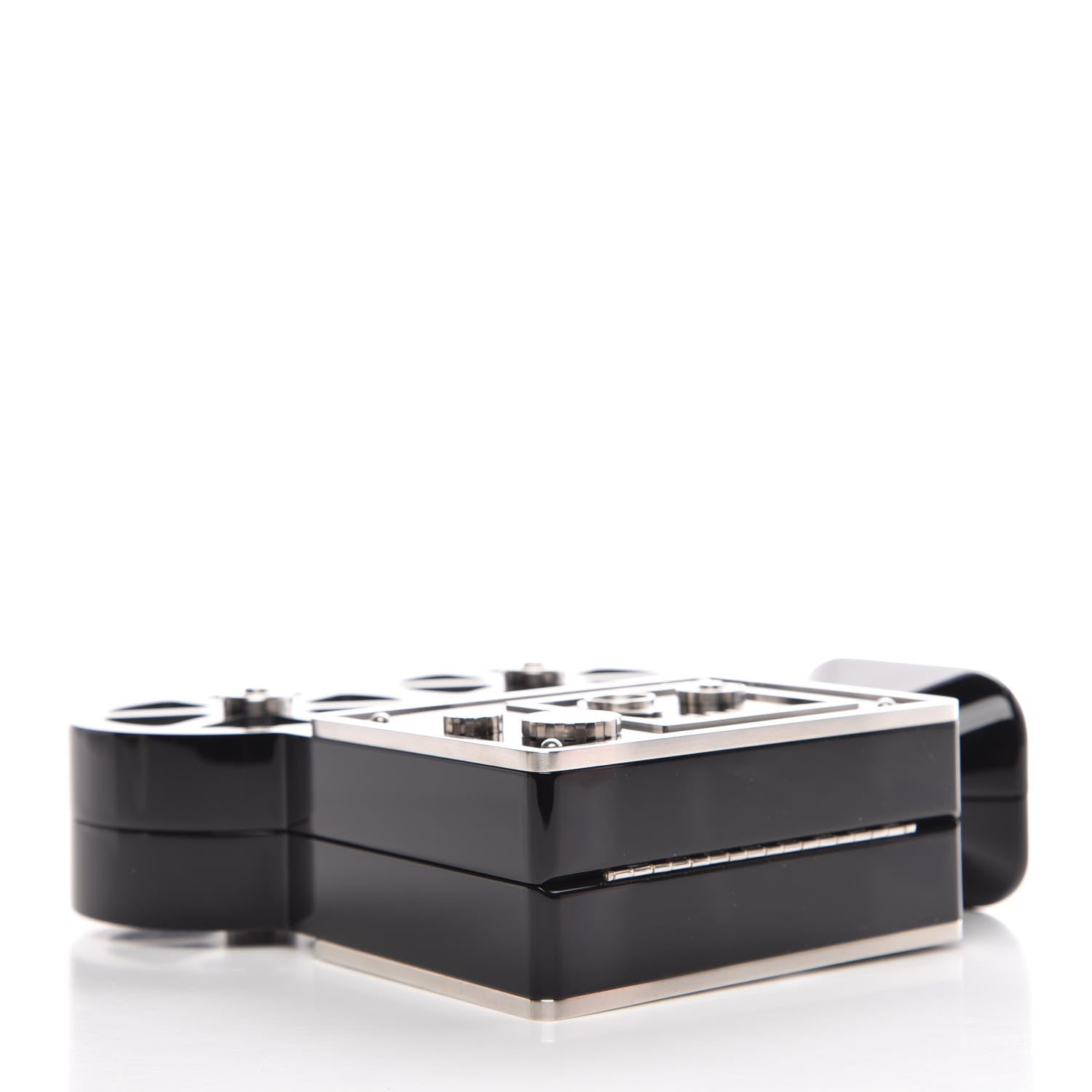 Chanel Plexiglass Crystal Buonasera Film Projector Minaudiere Clutch Black 4 of 14