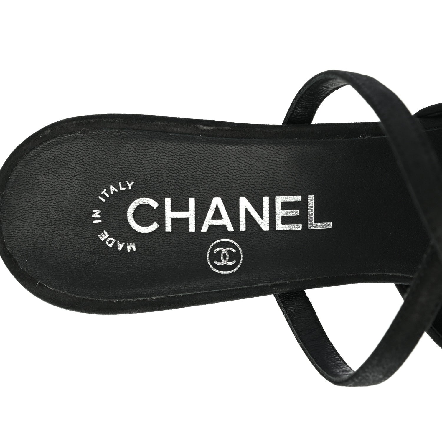 Chanel Suede Patent Calfskin Cap Toe Pearl Ankle Strap Pump 37.5 Black 7 of 9