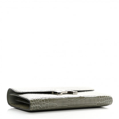 Hermes Shiny Alligator Constance Long Wallet Gris Tourterelle 4 of 8