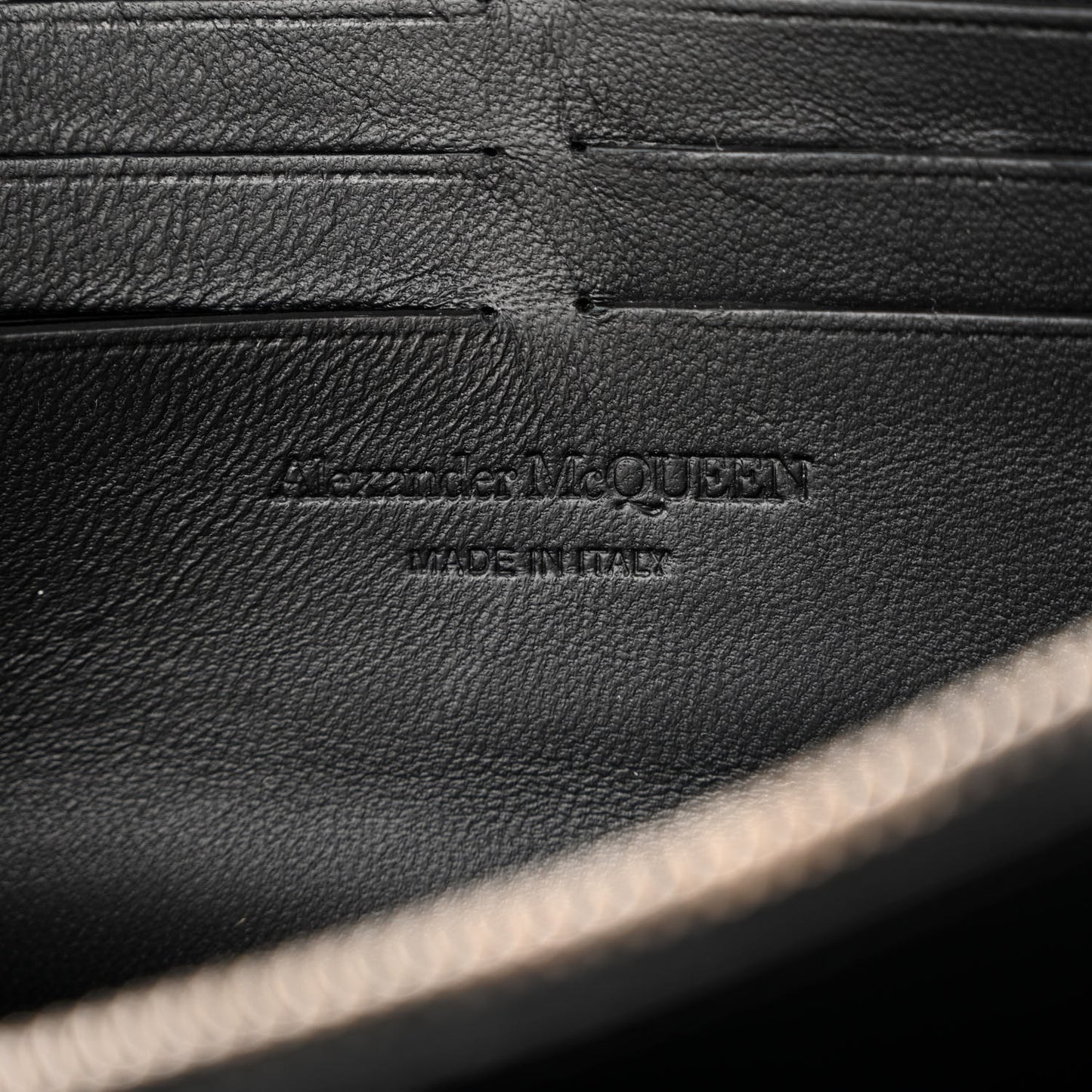 Calfskin Crocodile Embossed Skull Wallet on Chain Baby Pink