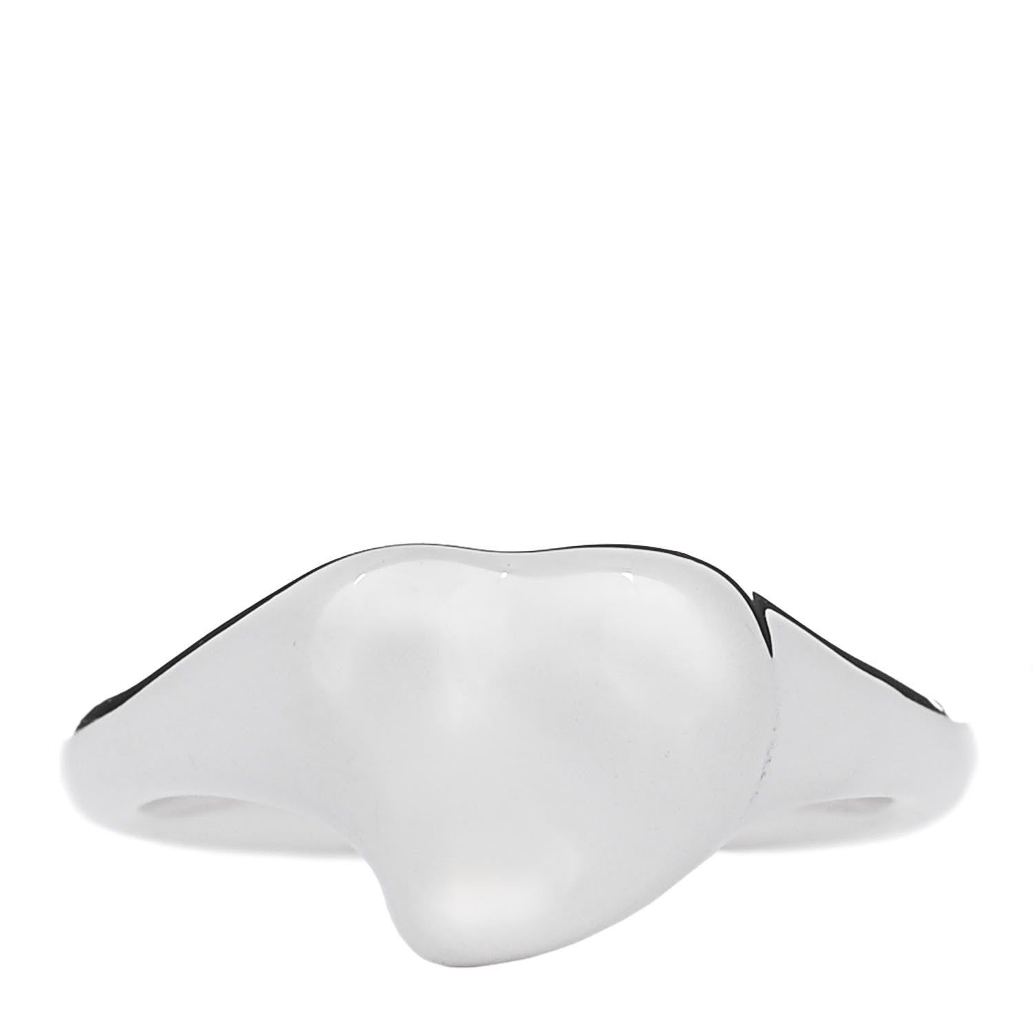 Tiffany Sterling Silver Elsa Peretti Full Heart Ring 56 7.5 1 of 5