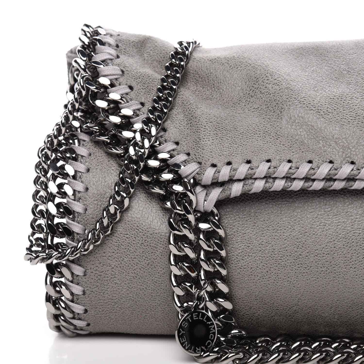 Stella McCartney Shaggy Deer Mini Falabella Tote Light Grey 10 of 10