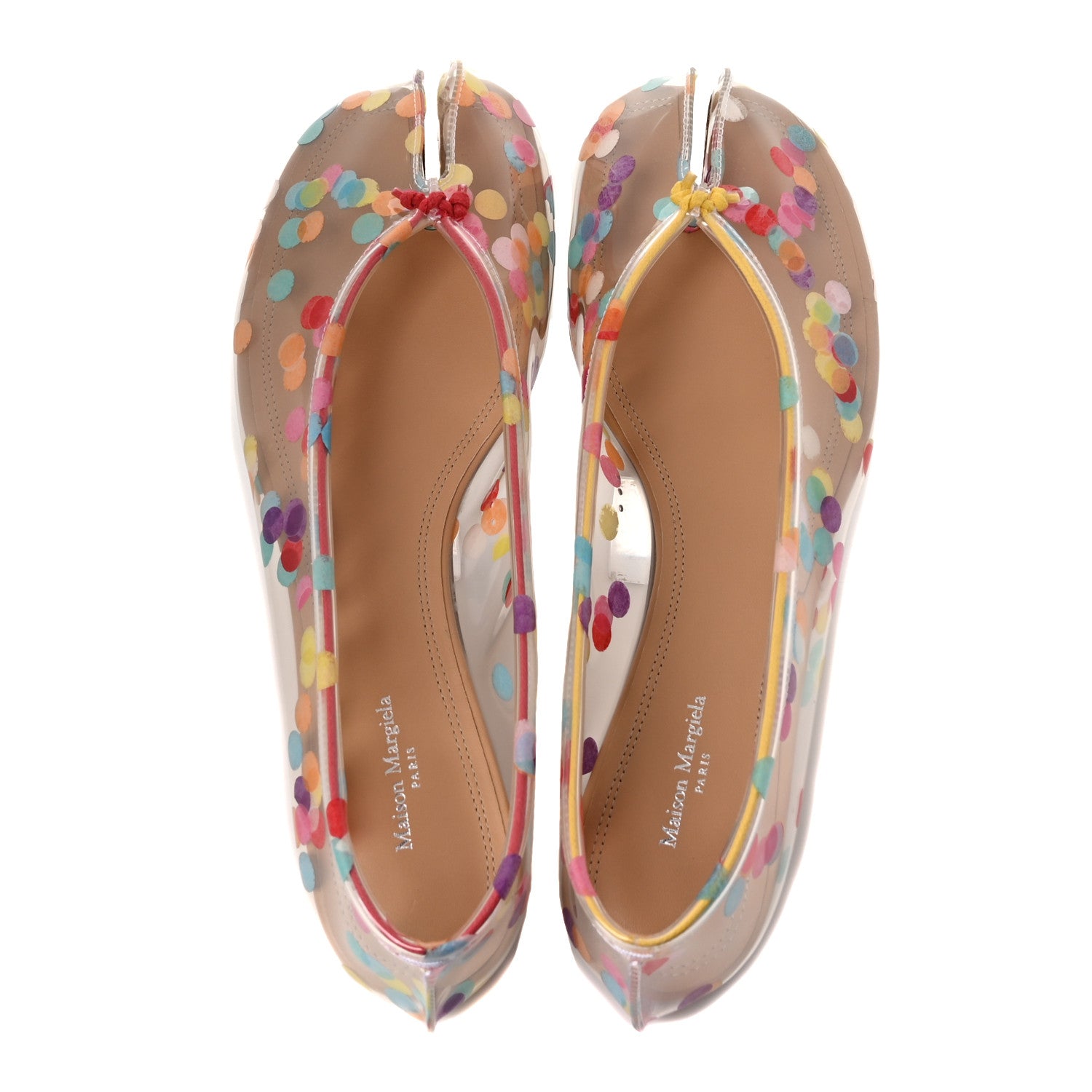 Maison Margiela PVC Confetti Printed Tabi Ballerina Flats 40 Multicolor 2 of 9