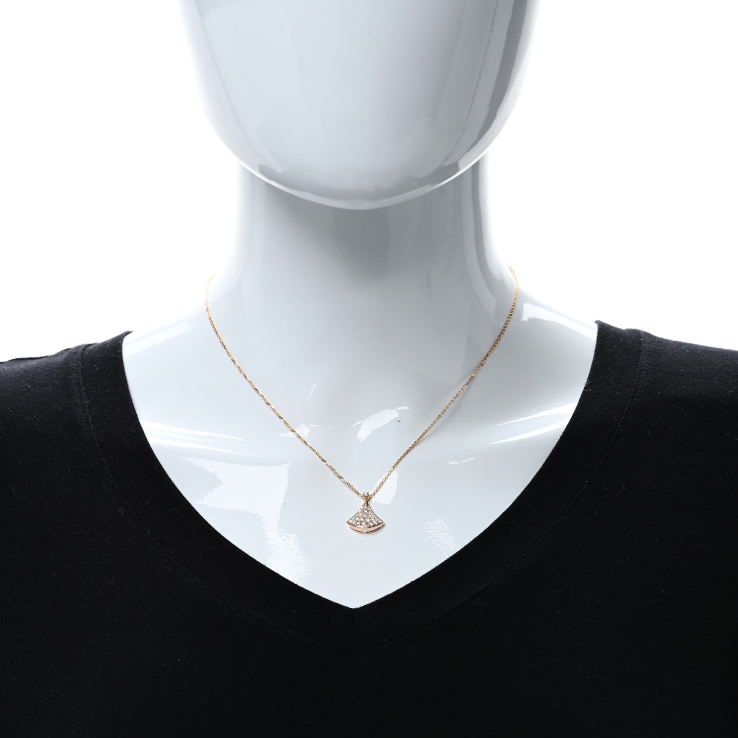18K Rose Gold Diamond Divas' Dream Pave Pendant Necklace