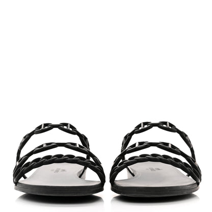 Hermes TPU Rivage Sandals 36 Black 2 of 9