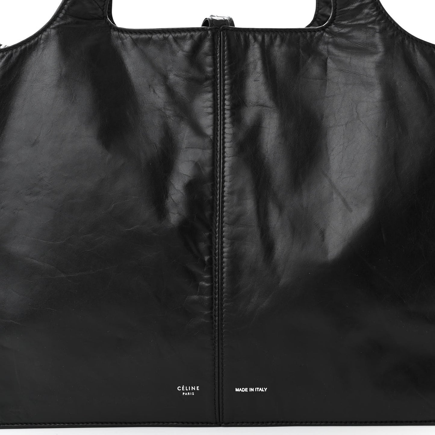 Paperweight Calfskin Medium Tri-Fold Bag Black