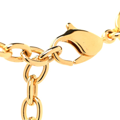 Christian Dior Metal Danseuse Etoile Chain Choker Necklace Gold 4 of 5
