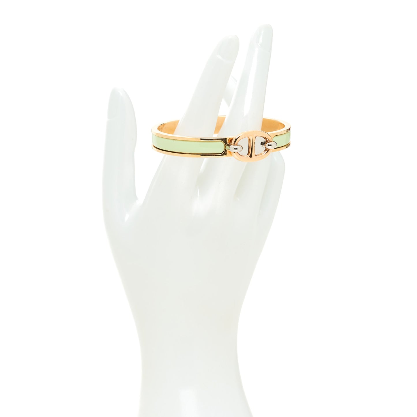 Enamel Mini Farandole Clic Chaine D'Ancre Bracelet Vert Amande