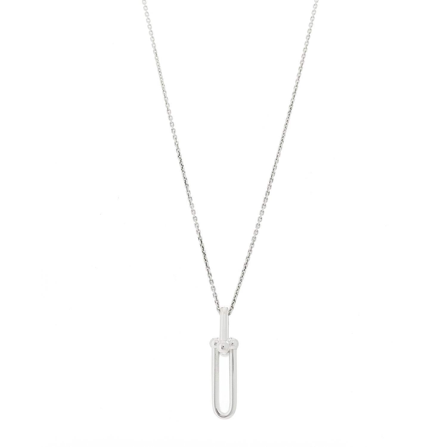 Tiffany Sterling Silver HardWear Link Pendant Necklace 1 of 5