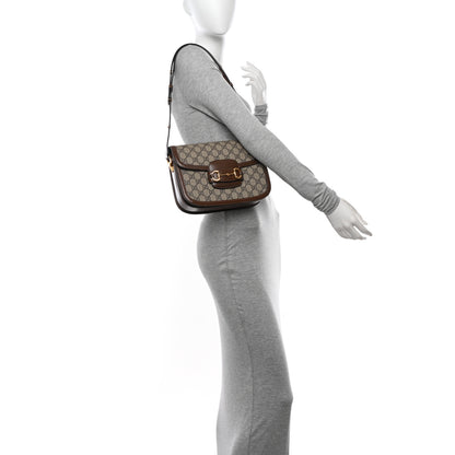 Gucci GG Supreme Monogram Horsebit 1955 Shoulder Bag Beige Brown Sugar 2 of 16