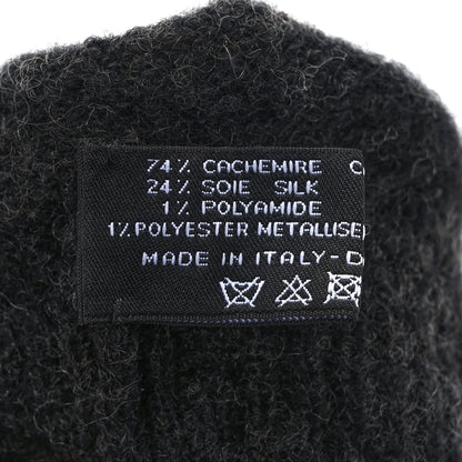 Chanel Cashmere Silk CC Gloves Dark Grey 4 of 4