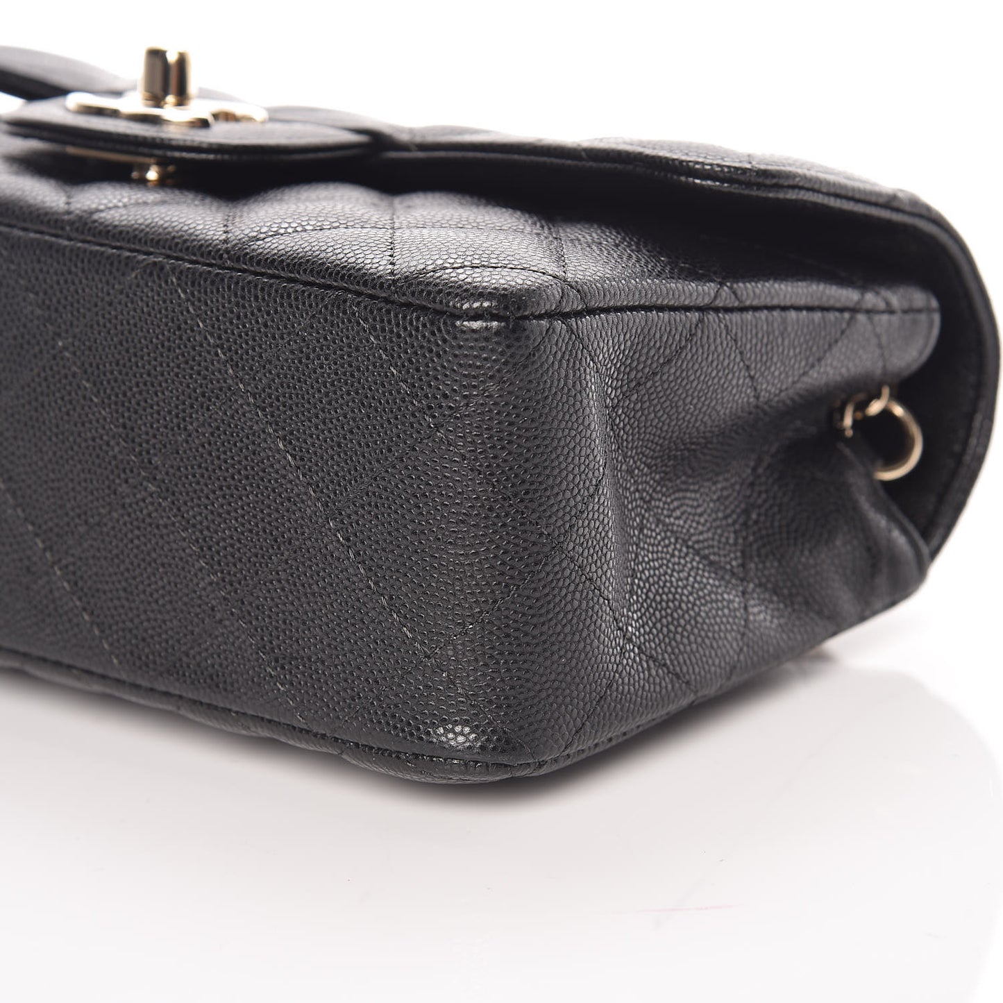 Caviar Quilted Mini Rectangular Flap Black