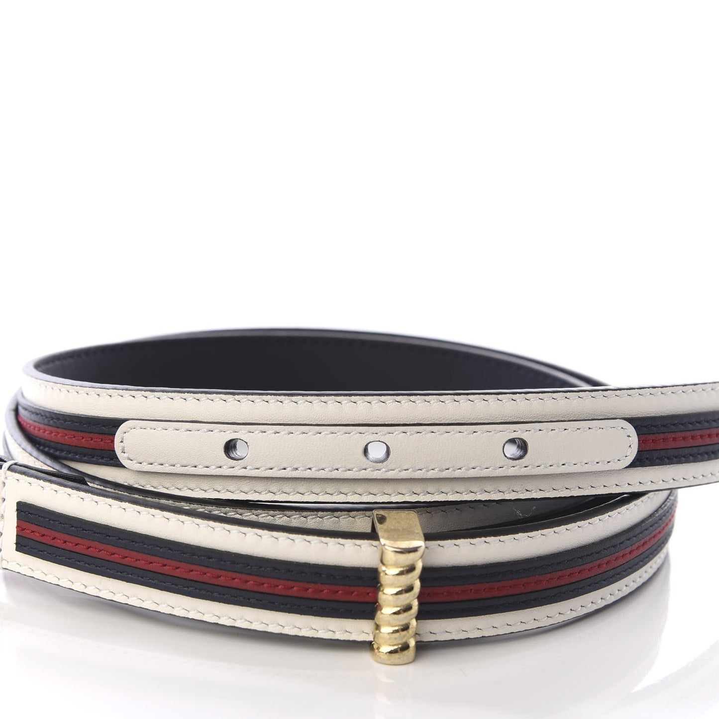 Calfskin Torchon Double G 20mm Belt 90 36 Off White Blue Red