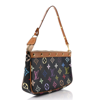 Louis Vuitton Monogram Multicolor Pochette Accessories Black 3 of 11