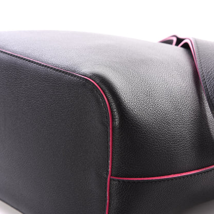 Louis Vuitton Calfskin Lockme Bucket Black 8 of 14