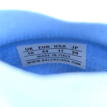 Balenciaga Technical 3D Recycled Knit Allover Logo Mens Speed 2.0 Sneakers 44 Soft Blue White 9 of 15