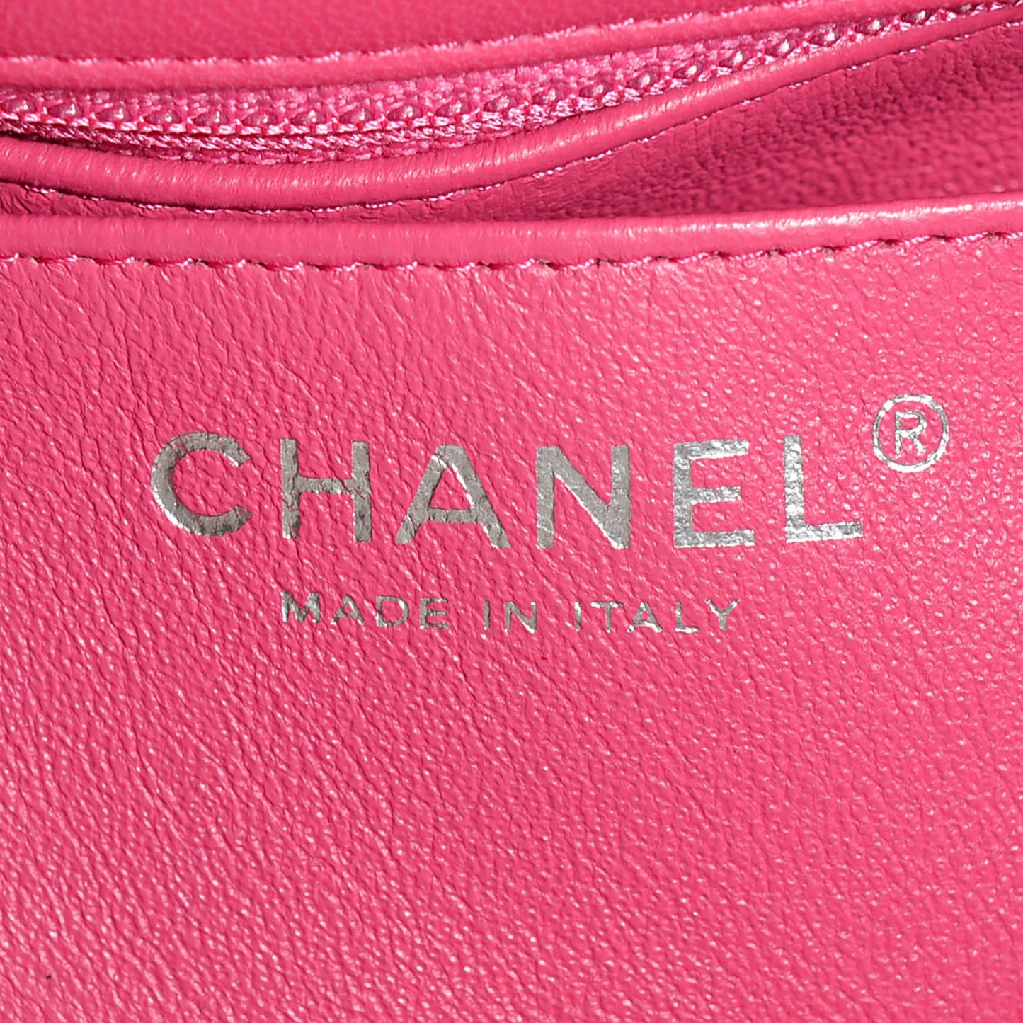 Lambskin Quilted Mini Rectangular Flap Dark Pink
