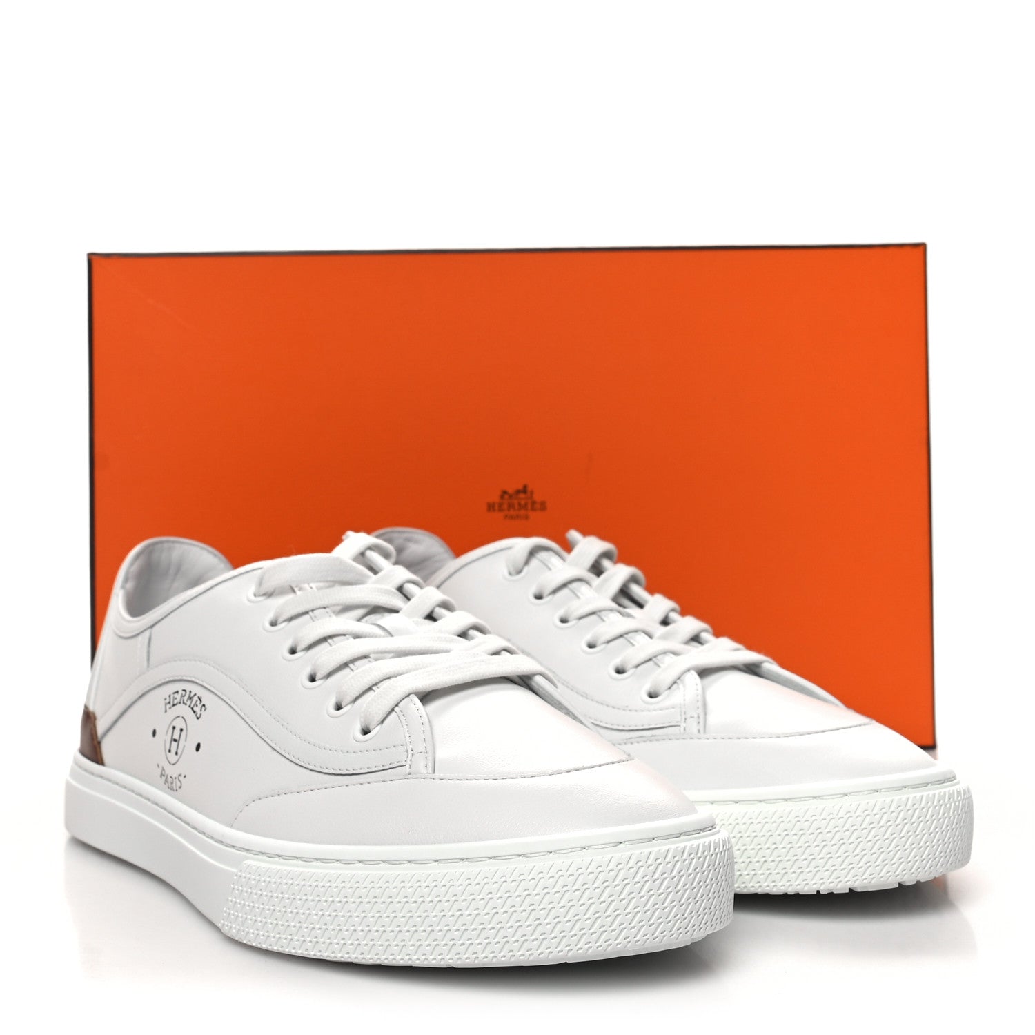 Hermes Calfskin Mens Get Sneakers 41 White 9 of 9