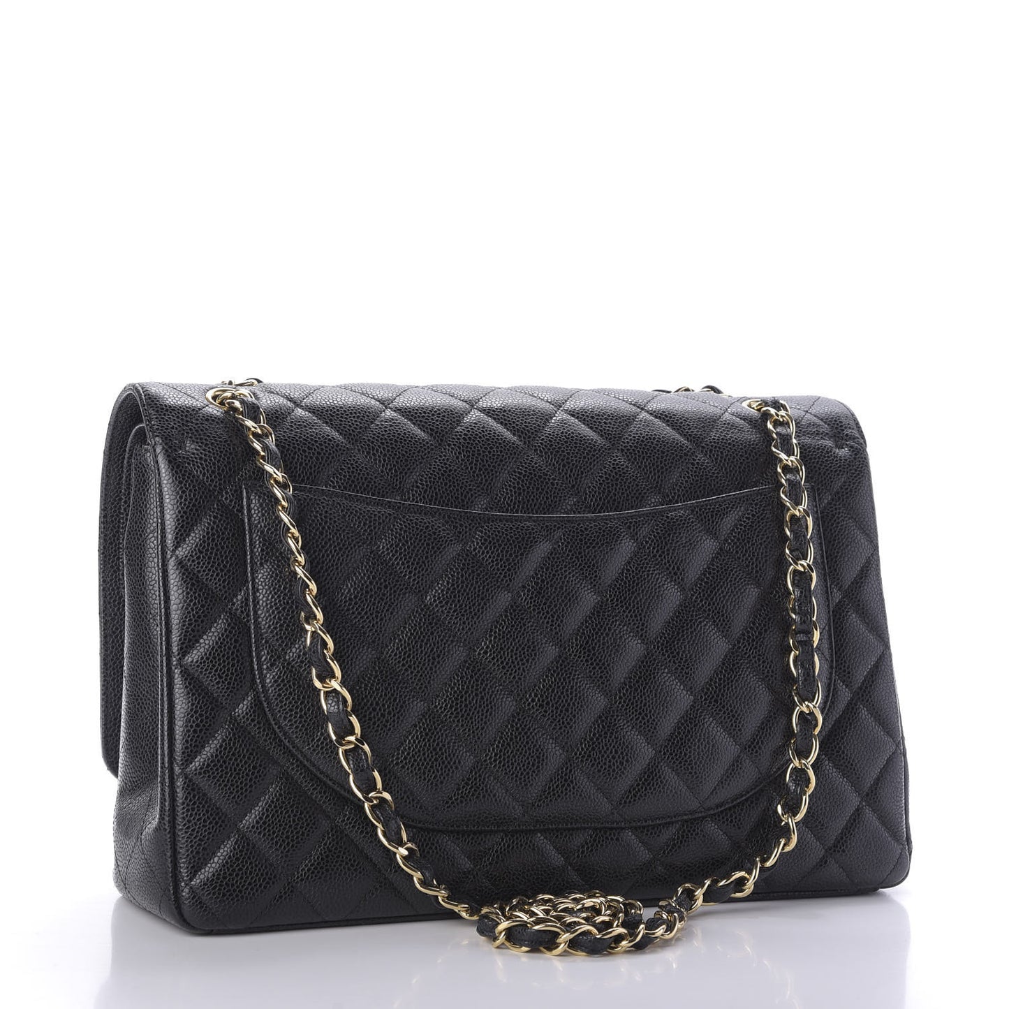 Caviar Quilted Maxi Double Flap Black