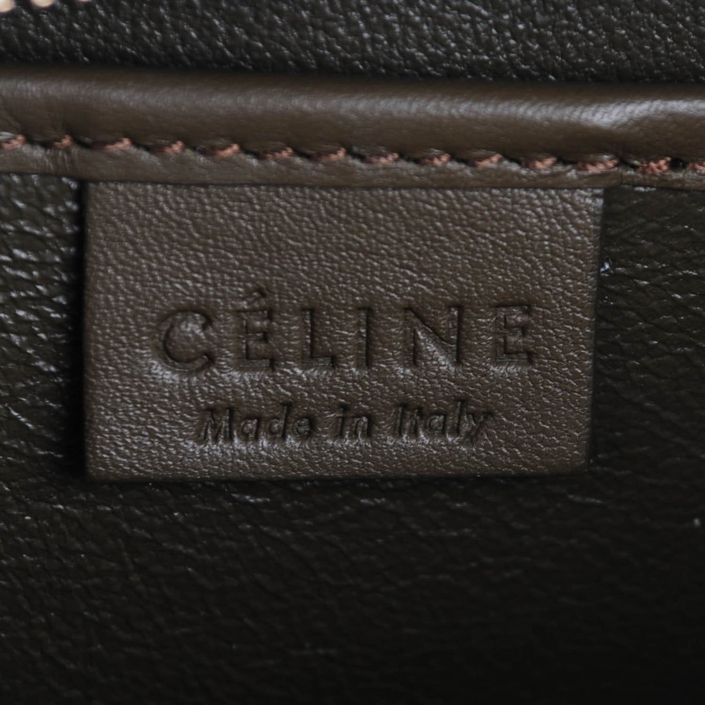 Smooth Calfskin Nano Luggage Khaki