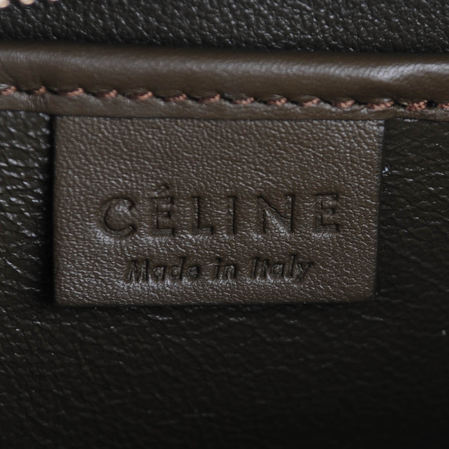 Celine Smooth Calfskin Nano Luggage Khaki 6 of 7